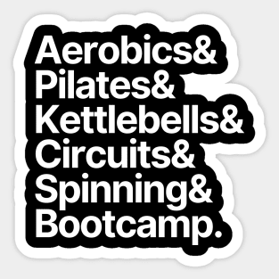 Fitness | Aerobics Pilates Kettlebells Circuits Spinning Bootcamp Sticker